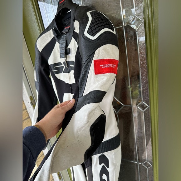 Spidi Tronik Wind Pro White Black Men’s Size 52 Leather Racing Track Suit - Picture 6 of 16